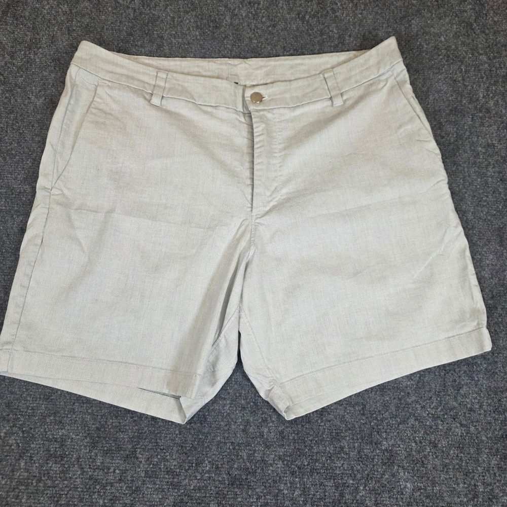 Lululemon Commission Shorts Mens 36 Gray 9" Casual Golf Chino Flat‎ Front Casual